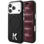 Калъф за телефон за iPhone 18 Pro Max / iPhone 17 Pro Max Grained Leather Embossed Ring MagSafe (KLHMP18X6PWBKECK) - Karl Lagerfeld - Черен