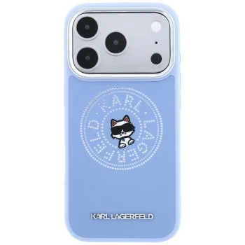 Калъф за телефон за iPhone 18 Pro Max / iPhone 17 Pro Max Leather Point & C Sketch MagSafe (KLHMP18X6PCCPRB) - Karl Lagerfeld - Светлосин