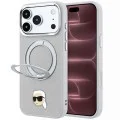 Калъф за телефон за iPhone 18 Pro Max / iPhone 17 Pro Max Leather Ring Stand 360 K Pin MagSafe (KLHMP18XPSRSKLHG) - Karl Lagerfeld - Сив
