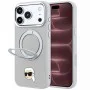 Калъф за телефон за iPhone 18 Pro Max / iPhone 17 Pro Max Leather Ring Stand 360 K Pin MagSafe (KLHMP18XPSRSKLHG) - Karl Lagerfeld - Сив