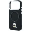 Калъф за телефон за iPhone 18 Pro Max / iPhone 17 Pro Max Leather Ring Stand 360 K Pin MagSafe (KLHMP18XPSRSKLHK) - Karl Lagerfeld - Черен