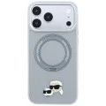 Калъф за телефон за iPhone 18 Pro Max / iPhone 17 Pro Max Leather Ring Stand 360 KC Pin MagSafe (KLHMP18XPSRSKCHG) - Karl Lagerfeld - Сив
