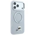 Калъф за телефон за iPhone 18 Pro Max / iPhone 17 Pro Max Leather Ring Stand 360 KC Pin MagSafe (KLHMP18XPSRSKCHG) - Karl Lagerfeld - Сив