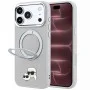 Калъф за телефон за iPhone 18 Pro Max / iPhone 17 Pro Max Leather Ring Stand 360 KC Pin MagSafe (KLHMP18XPSRSKCHG) - Karl Lagerfeld - Сив