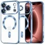 Калъф за телефон за iPhone 18 Pro Max / iPhone 17 Pro Max Luxury Crystal MagSafe - Techsuit - Светлосин