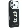 Калъф за телефон за iPhone 18 Pro Max / iPhone 17 Pro Max Saffiano K&C Heads Pins Logo Crossbody (KLHCP18XPSWFDHPSK) - Karl Lagerfeld - Черен