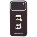 Калъф за телефон за iPhone 18 Pro Max / iPhone 17 Pro Max Saffiano K&C Heads Pins Logo Crossbody (KLHCP18XPSWFDHPSR) - Karl Lagerfeld - Бордо