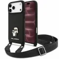 Калъф за телефон за iPhone 18 Pro Max / iPhone 17 Pro Max Saffiano K&C Metal Pin Crossbody (KLHCP18XSAKCPBK) - Karl Lagerfeld - Черен