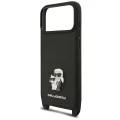 Калъф за телефон за iPhone 18 Pro Max / iPhone 17 Pro Max Saffiano K&C Metal Pin Crossbody (KLHCP18XSAKCPBK) - Karl Lagerfeld - Черен