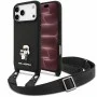 Калъф за телефон за iPhone 18 Pro Max / iPhone 17 Pro Max Saffiano K&C Metal Pin Crossbody (KLHCP18XSAKCPBK) - Karl Lagerfeld - Черен