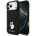 Калъф за телефон за iPhone 18 Pro Max / iPhone 17 Pro Max Silicone Choupette Metal Pin (KLHCP18XSMHCNPK) - Karl Lagerfeld - Черен