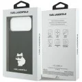 Калъф за телефон за iPhone 18 Pro Max / iPhone 17 Pro Max Silicone Choupette Metal Pin (KLHCP18XSMHCNPK) - Karl Lagerfeld - Черен