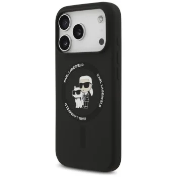 Калъф за телефон за iPhone 18 Pro Max / iPhone 17 Pro Max Silicone KC Body Ring MagSafe (KLHMP18XSCMKCRHK) - Karl Lagerfeld - Черен