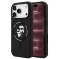 Калъф за телефон за iPhone 18 Pro Max / iPhone 17 Pro Max Silicone KC Body Ring MagSafe (KLHMP18XSCMKCRHK) - Karl Lagerfeld - Черен