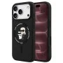 Калъф за телефон за iPhone 18 Pro Max / iPhone 17 Pro Max Silicone KC Body Ring MagSafe (KLHMP18XSCMKCRHK) - Karl Lagerfeld - Черен