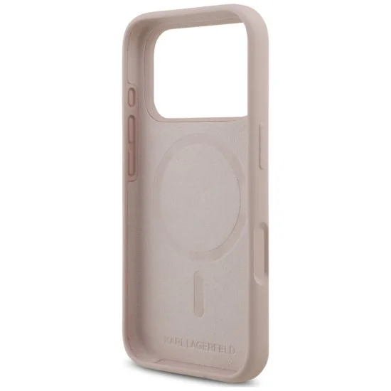 Калъф за телефон за iPhone 18 Pro Max / iPhone 17 Pro Max Silicone KC Body Ring MagSafe (KLHMP18XSCMKCRHP) - Karl Lagerfeld - Розов