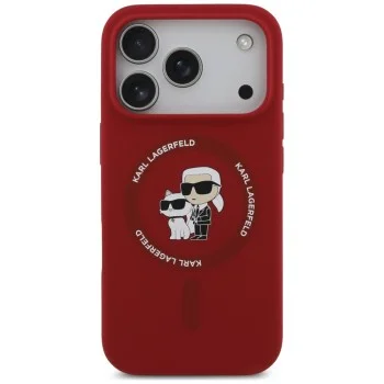 Калъф за телефон за iPhone 18 Pro Max / iPhone 17 Pro Max Silicone KC Body Ring MagSafe (KLHMP18XSCMKCRHR) - Karl Lagerfeld - Червен