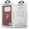 Калъф за телефон за iPhone 18 Pro Max / iPhone 17 Pro Max Silicone KC Body Ring MagSafe (KLHMP18XSCMKCRHR) - Karl Lagerfeld - Червен