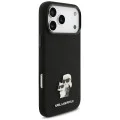 Калъф за телефон за iPhone 18 Pro Max / iPhone 17 Pro Max Silicone Karl & Choupette Metal Pin (KLHCP18XSMHKCNPK) - Karl Lagerfeld - Черен