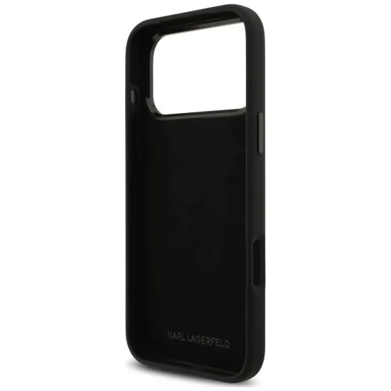 Калъф за телефон за iPhone 18 Pro Max / iPhone 17 Pro Max Silicone Karl & Choupette Metal Pin (KLHCP18XSMHKCNPK) - Karl Lagerfeld - Черен