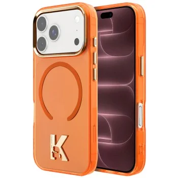 Калъф за телефон за iPhone 18 Pro Max / iPhone 17 Pro Max IML K Head Logo MagSafe (KLHMP18X5HTMKHDO) - Karl Lagerfeld - Оранжев