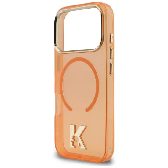 Калъф за телефон за iPhone 18 Pro Max / iPhone 17 Pro Max IML K Head Logo MagSafe (KLHMP18X5HTMKHDO) - Karl Lagerfeld - Оранжев