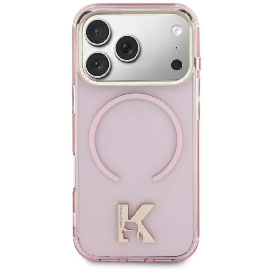 Калъф за телефон за iPhone 18 Pro Max / iPhone 17 Pro Max IML K Head Logo MagSafe (KLHMP18X5HTMKHDP) - Karl Lagerfeld - Розов