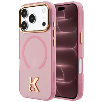 Калъф за телефон за iPhone 18 Pro Max / iPhone 17 Pro Max IML K Head Logo MagSafe (KLHMP18X5HTMKHDP) - Karl Lagerfeld - Розов