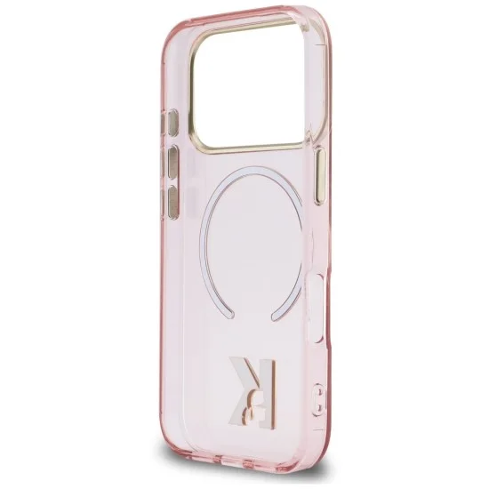 Калъф за телефон за iPhone 18 Pro Max / iPhone 17 Pro Max IML K Head Logo MagSafe (KLHMP18X5HTMKHDP) - Karl Lagerfeld - Розов