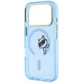 Калъф за телефон за iPhone 18 Pro Max / iPhone 17 Pro Max IML Peekaboo Print Metal Frame MagSafe (KLHMP18X6HCPSCB) - Karl Lagerfeld - Светлосин