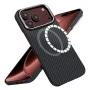 Калъф за телефон за iPhone 18 Pro / iPhone 17 Pro Aramid Fiber MagSafe - Techsuit - Черен
