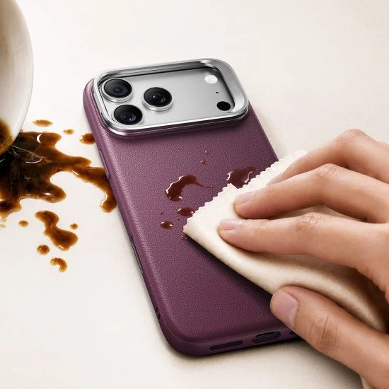Калъф за телефон за iPhone 18 Pro / iPhone 17 Pro Atelier Magnetic Kickstand - ESR - Матирано бордо