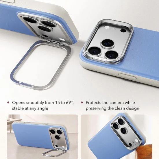 Калъф за телефон за iPhone 18 Pro / iPhone 17 Pro Atelier Magnetic Kickstand - ESR - Светлосин