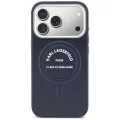 Калъф за телефон за iPhone 18 Pro / iPhone 17 Pro Leather Embossed Open Ring Karl RSG Logo MagSafe (KLHMP18LPSKRSGEB) - Karl Lagerfeld - Син