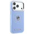 Калъф за телефон за iPhone 18 Pro / iPhone 17 Pro Leather Point & C Sketch MagSafe (KLHMP18L6PCCPRB) - Karl Lagerfeld - Светлосин