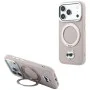 Калъф за телефон за iPhone 18 Pro / iPhone 17 Pro Leather Ring Stand 360 C Pin MagSafe (KLHMP18LPSRSCHHP) - Karl Lagerfeld - Розов