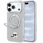 Калъф за телефон за iPhone 18 Pro / iPhone 17 Pro Leather Ring Stand 360 KC Pin MagSafe (KLHMP18LPSRSKCHG) - Karl Lagerfeld - Сив