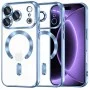 Калъф за телефон за iPhone 18 Pro / iPhone 17 Pro Luxury Crystal MagSafe - Techsuit - Светлосин