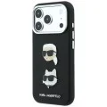 Калъф за телефон за iPhone 18 Pro / iPhone 17 Pro Saffiano K&C Heads Pins Logo Crossbody (KLHCP18LPSWFDHPSK) - Karl Lagerfeld - Черен