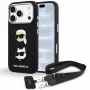 Калъф за телефон за iPhone 18 Pro / iPhone 17 Pro Saffiano K&C Heads Pins Logo Crossbody (KLHCP18LPSWFDHPSK) - Karl Lagerfeld - Черен
