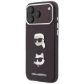 Калъф за телефон за iPhone 18 Pro / iPhone 17 Pro Saffiano K&C Heads Pins Logo Crossbody (KLHCP18LPSWFDHPSR) - Karl Lagerfeld - Бордо