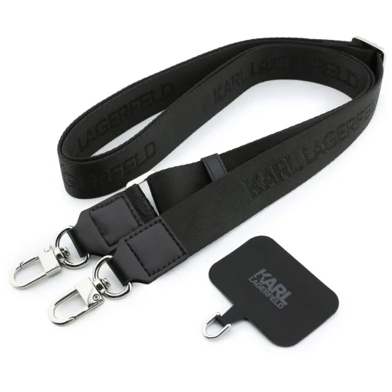 Калъф за телефон за iPhone 18 Pro / iPhone 17 Pro Saffiano K&C Heads Pins Logo Crossbody (KLHCP18LPSWFDHPSR) - Karl Lagerfeld - Бордо