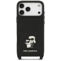 Калъф за телефон за iPhone 18 Pro / iPhone 17 Pro Saffiano K&C Metal Pin Crossbody (KLHCP18LSAKCPBK) - Karl Lagerfeld - Черен