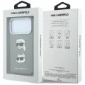 Калъф за телефон за iPhone 18 Pro / iPhone 17 Pro Saffiano with K&C Heads Pins and Logo (KLHCP18LPSWFDHPG) - Karl Lagerfeld - Сив