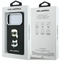 Калъф за телефон за iPhone 18 Pro / iPhone 17 Pro Saffiano with K&C Heads Pins and Logo (KLHCP18LPSWFDHPK) - Karl Lagerfeld - Черен