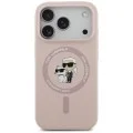 Калъф за телефон за iPhone 18 Pro / iPhone 17 Pro Silicone KC Body Ring MagSafe (KLHMP18LSCMKCRHP) - Karl Lagerfeld - Розов