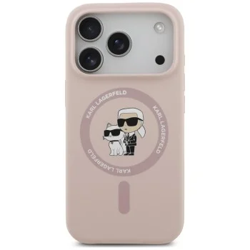 Калъф за телефон за iPhone 18 Pro / iPhone 17 Pro Silicone KC Body Ring MagSafe (KLHMP18LSCMKCRHP) - Karl Lagerfeld - Розов