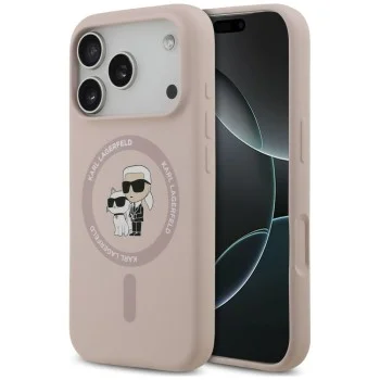 Калъф за телефон за iPhone 18 Pro / iPhone 17 Pro Silicone KC Body Ring MagSafe (KLHMP18LSCMKCRHP) - Karl Lagerfeld - Розов