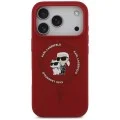 Калъф за телефон за iPhone 18 Pro / iPhone 17 Pro Silicone KC Body Ring MagSafe (KLHMP18LSCMKCRHR) - Karl Lagerfeld - Червен