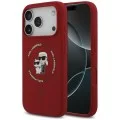 Калъф за телефон за iPhone 18 Pro / iPhone 17 Pro Silicone KC Body Ring MagSafe (KLHMP18LSCMKCRHR) - Karl Lagerfeld - Червен